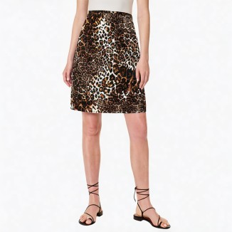 Double-sided silk pleated skirt classic high waist