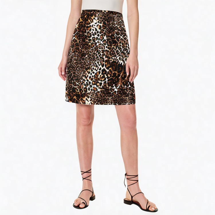 Double-sided silk pleated skirt classic high waist
