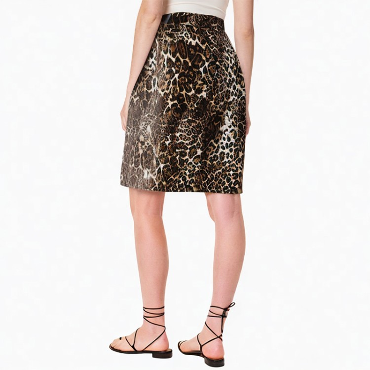 Double-sided silk pleated skirt classic high waist