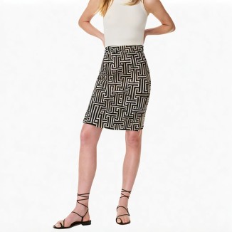 High-end A-line printed skirt for women