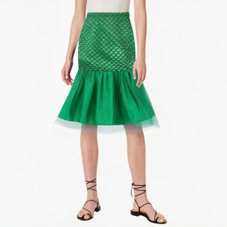 high waist slim stretch zipper skirt