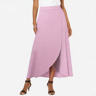 Elegant silk skirt open skirt high waist