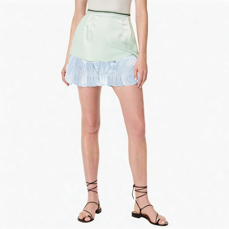 High waist slim matte skirt
