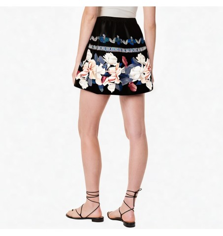 Holiday beach skirt polyester printed skirt