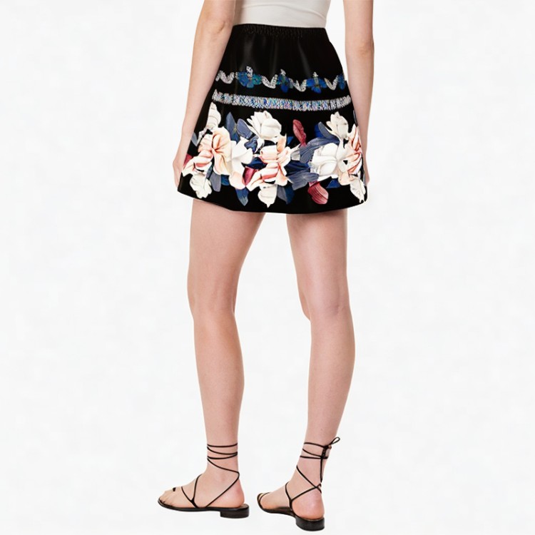 Holiday beach skirt polyester printed skirt