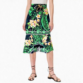 Mermaid skirt style Hawaiian print women's skirt