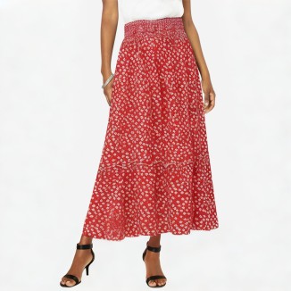 Floral print retro skirt in various colors