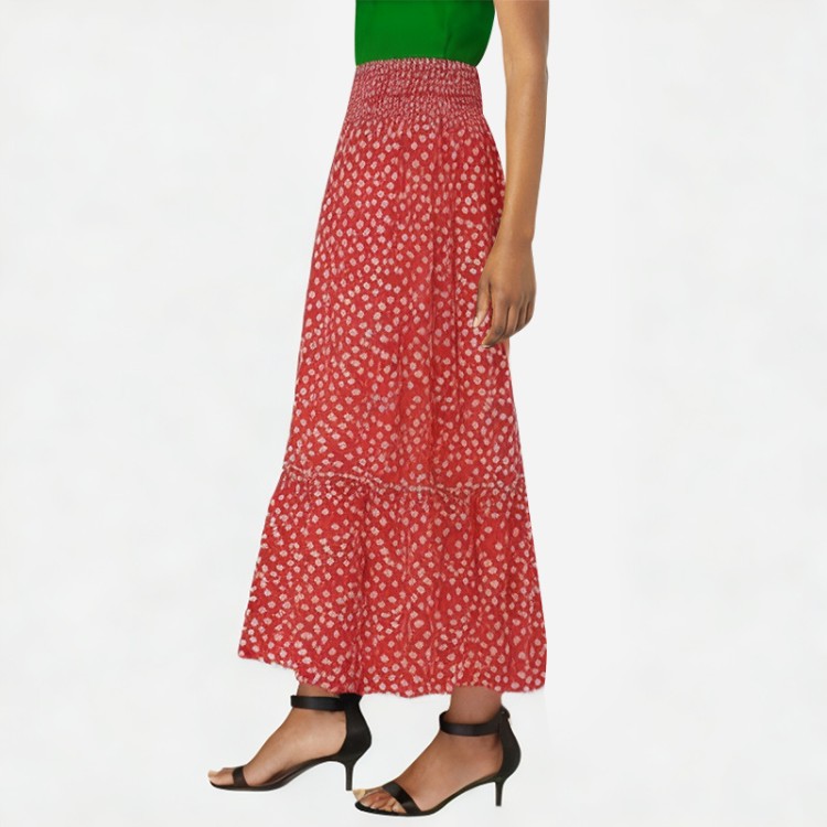 Floral print retro skirt in various colors