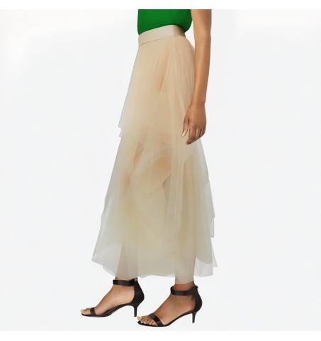 irregular tulle skirt fashionable mesh ballet skirt