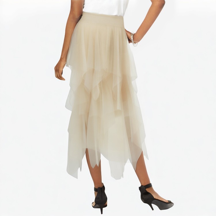 irregular tulle skirt fashionable mesh ballet skirt