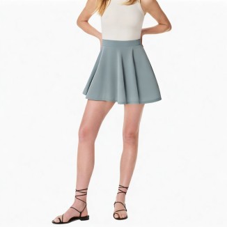 Full zip patent leather skirt Shiny skirt Slim skirt
