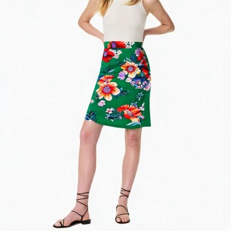 plaid skirt print high waist skirt