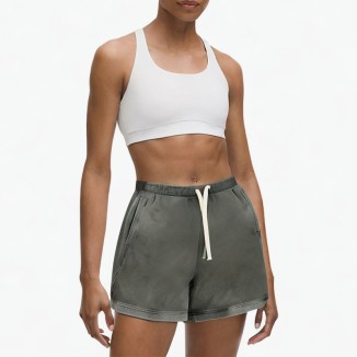 Retro drawstring breathable denim shorts