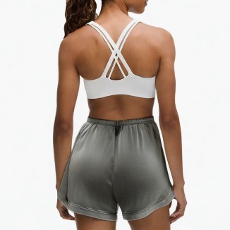 Retro drawstring breathable denim shorts