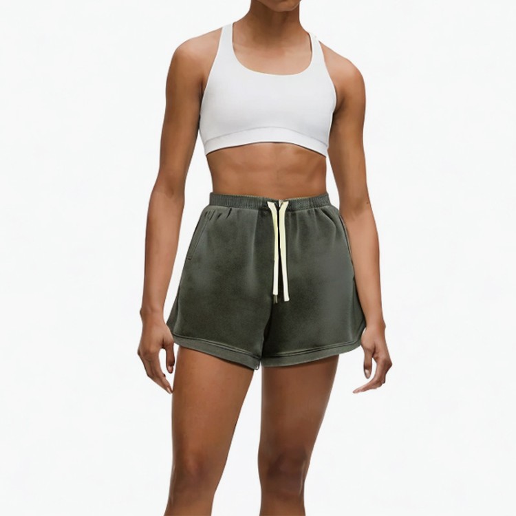 Retro drawstring breathable denim shorts
