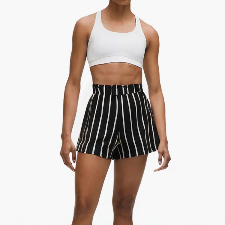 Sexy black striped casual pants