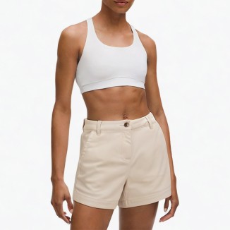 Off-white button slim casual pants