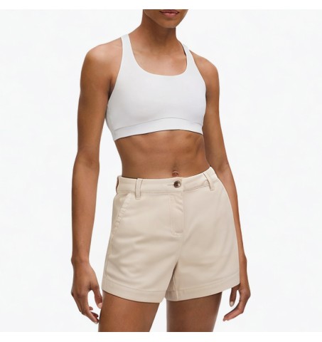 Off-white button slim casual pants