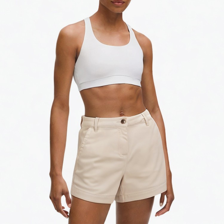 Off-white button slim casual pants