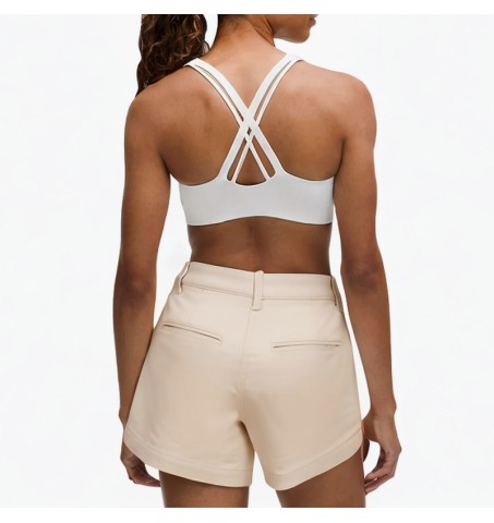 Off-white button slim casual pants