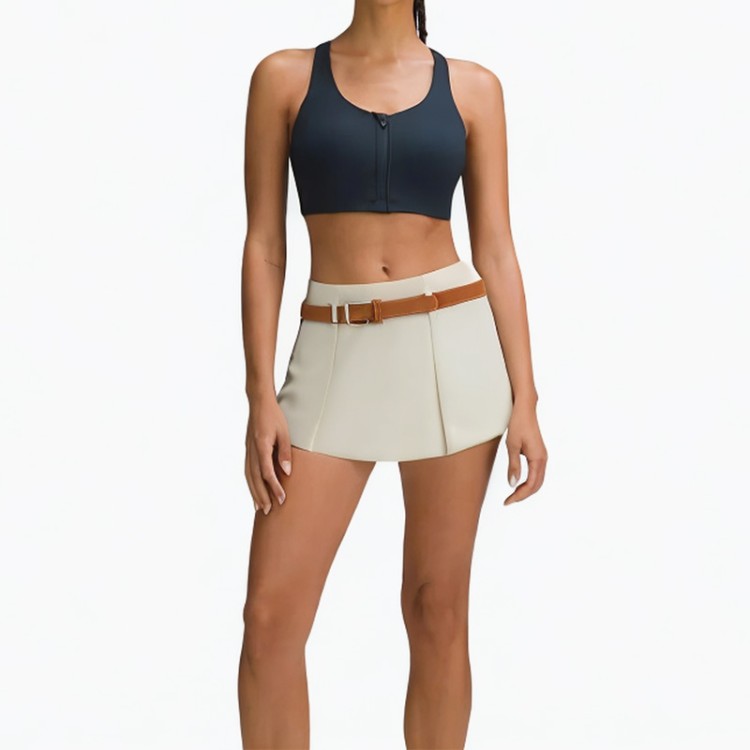 White soft belt casual pants