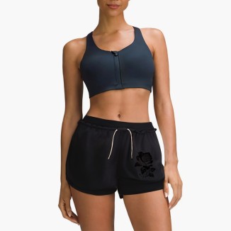 Black breathable cotton sports shorts