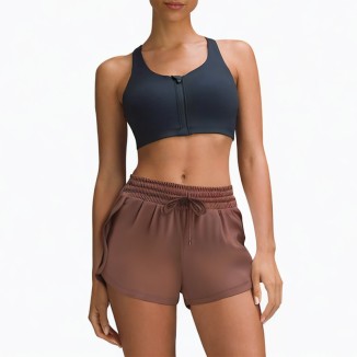 High waist drawstring elastic band casual shorts