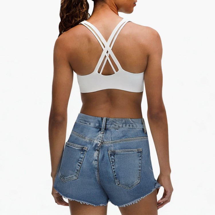 mid-waist street style denim shorts