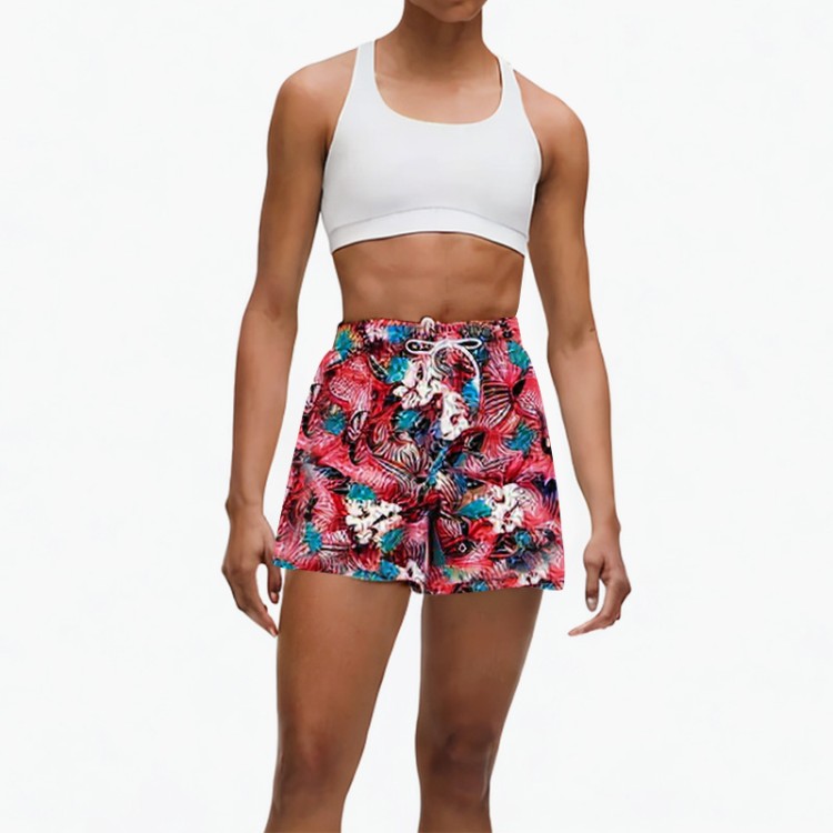 Fashion shorts with multiple color prints