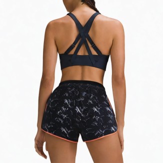 black breathable drawstring sports shorts