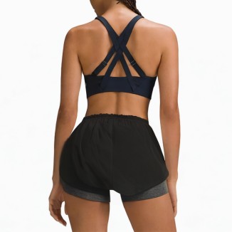 High waist breathable printed sports shorts
