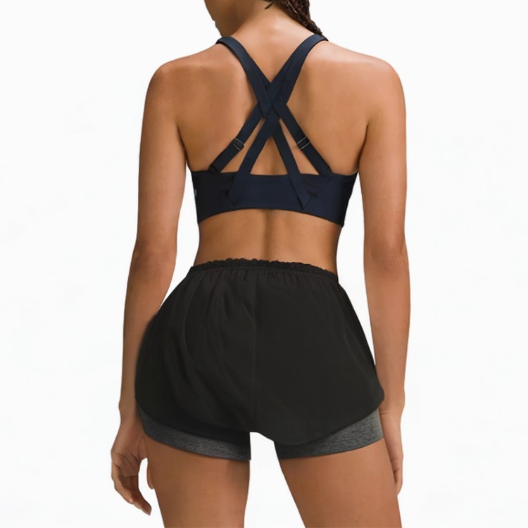 High waist breathable printed sports shorts