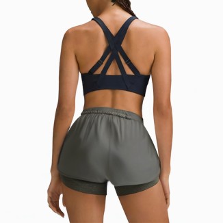 Gray pattern printed sports shorts