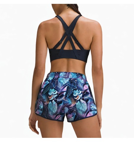 Blue printed comfortable and fashionable women's shorts