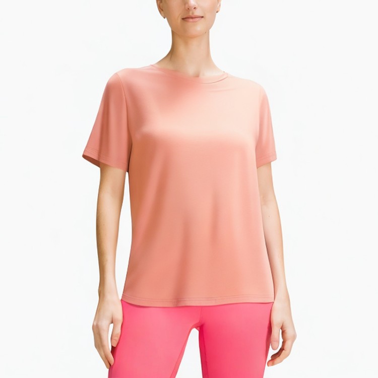 Slim solid color plain t-shirt