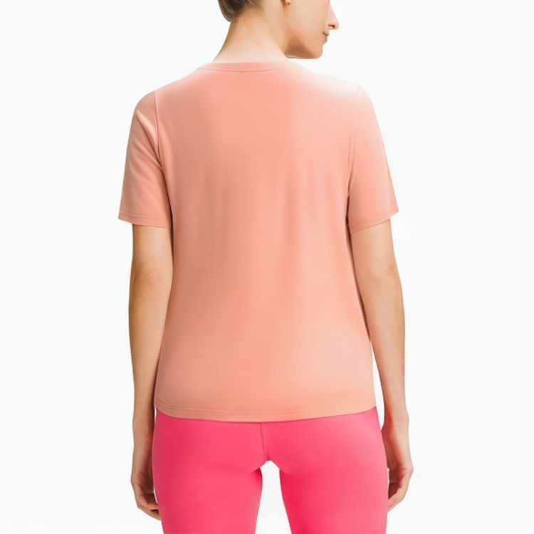 Slim solid color plain t-shirt