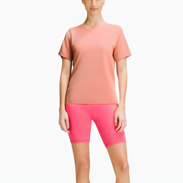 Slim solid color plain t-shirt
