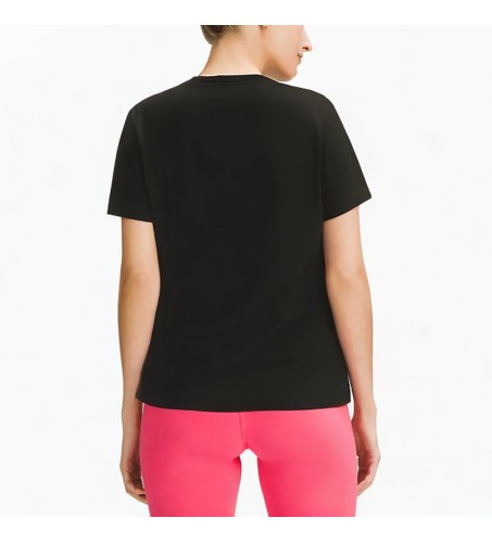 Black slim round neck T-shirt