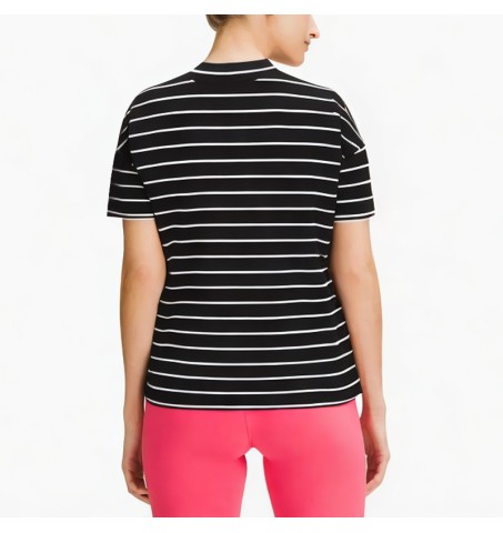 horizontal striped black comfortable T-shirt