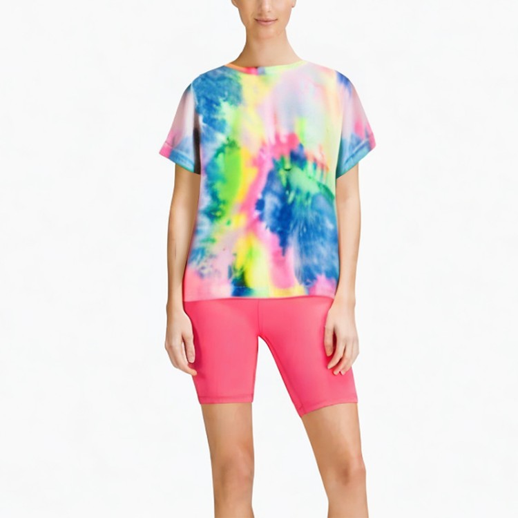 Multi-color splicing slim and comfortable T-shirt
