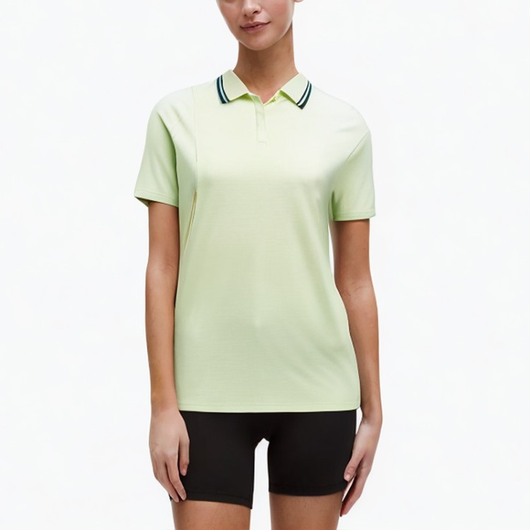 solid color lapel slim T-shirt