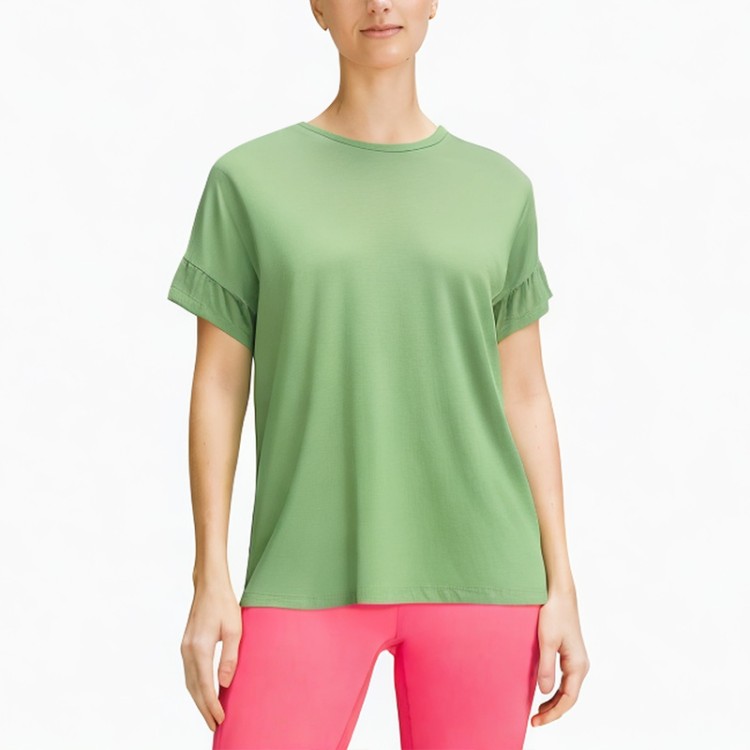 solid color belly-baring top t-shirt