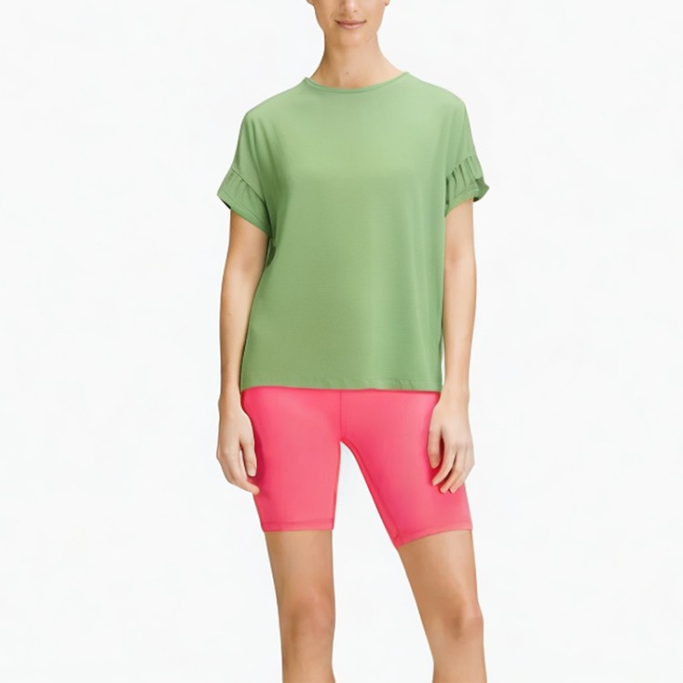 solid color belly-baring top t-shirt