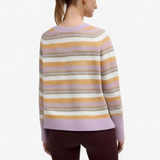 Jacquard sweater long-sleeved striped knitted cardigan