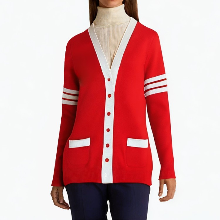 High-quality v-neck sweater cardigan