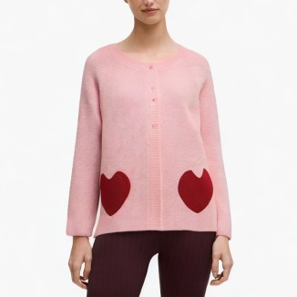 Multi-color optional love v-neck sweater cardigan