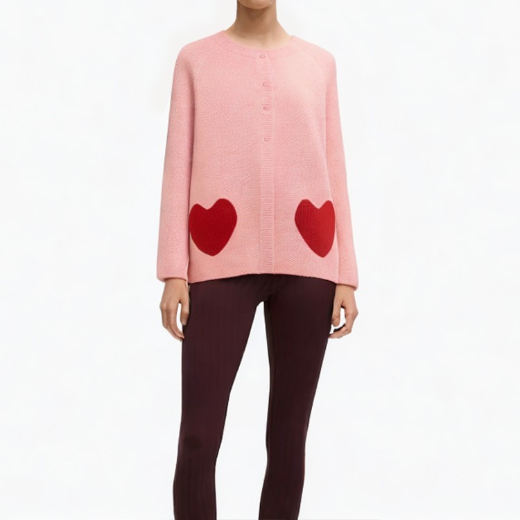Multi-color optional love v-neck sweater cardigan