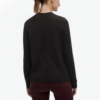 Casual and elegant black button cardigan lightweight