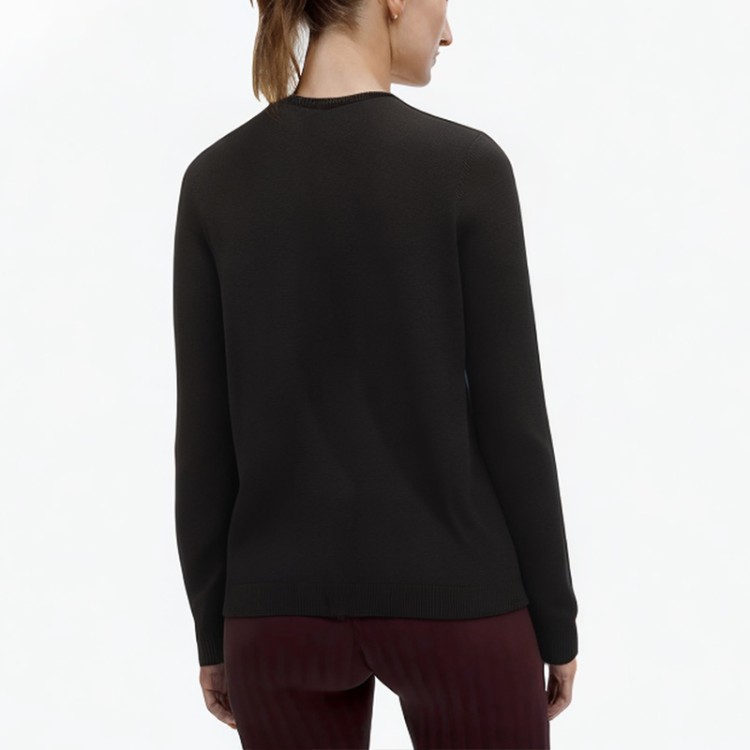 Casual and elegant black button cardigan lightweight