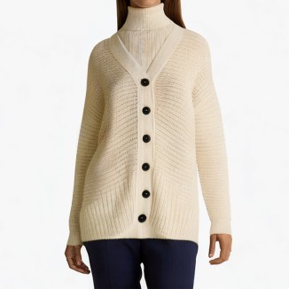 wool blend cardigan v-neck long-sleeved soft cardigan